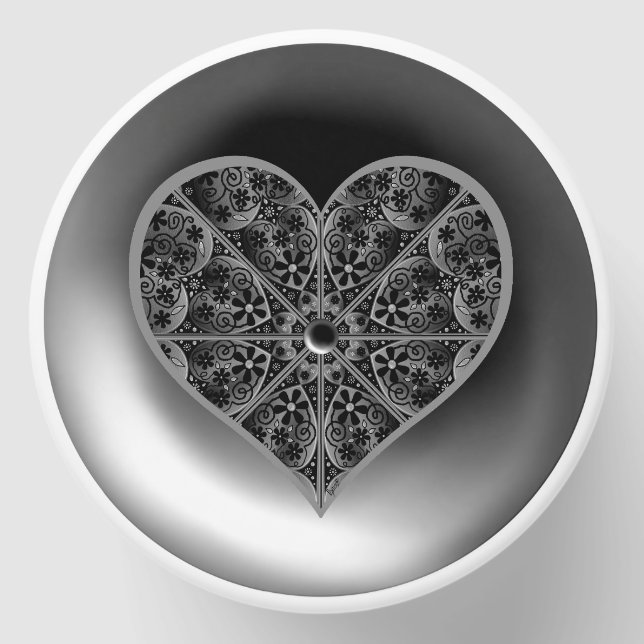 Ceramic Lace black Mini Candle Favors (Front)