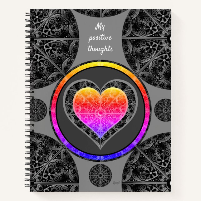 Ceramic Lace Black Notebook (Front)