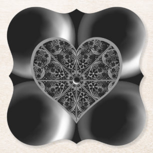 Ceramic Lace Black Paper Coaster