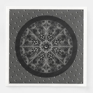 Ceramic Lace Black Paper Dinner Napkins