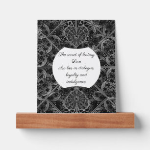 Ceramic lace Black Picture Ledge