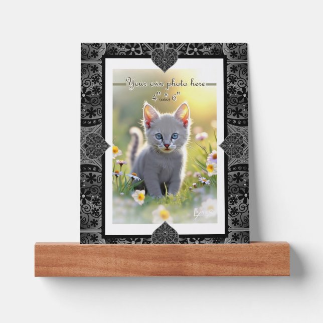 Ceramic lace Black Picture Ledge (Front)