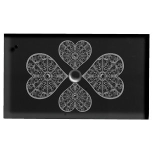 Ceramic Lace Black Place Card Holder