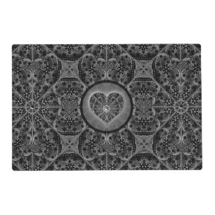 Ceramic Lace Black Placemat
