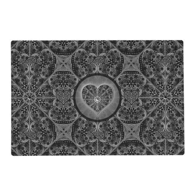 Ceramic Lace Black Placemat (Front)