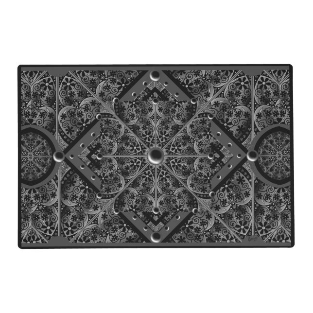 Ceramic Lace Black Placemat (Front)