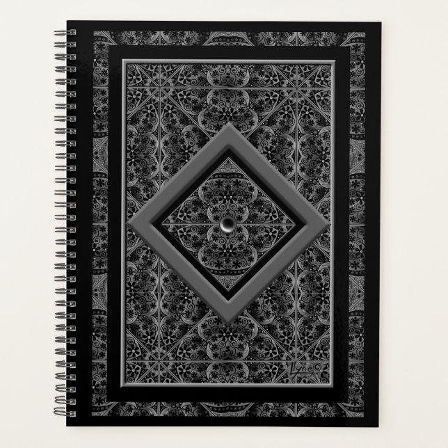 Ceramic Lace Black Planner (Front)