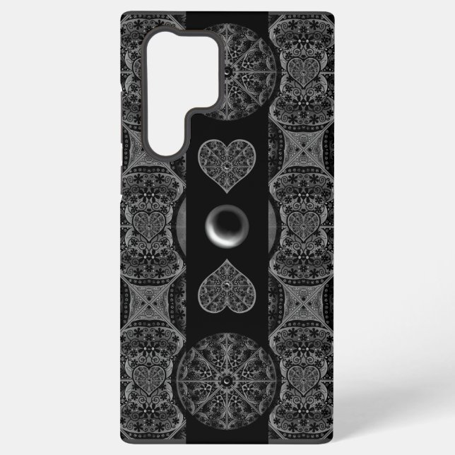 Ceramic Lace Black Samsung Galaxy Case (Back)