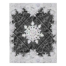 Ceramic lace black & snowflake