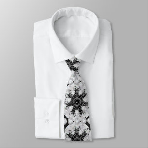 Ceramic lace black & snowflake neck tie