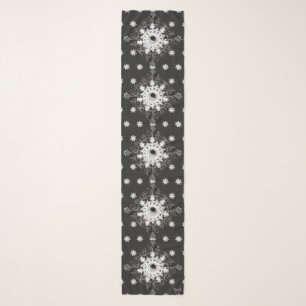 Ceramic lace black & snowflake scarf