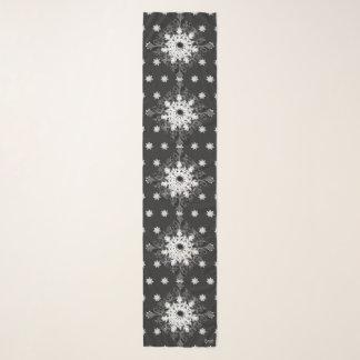 Ceramic lace black & snowflake scarf