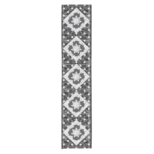 Ceramic lace black & snowflake short table runner