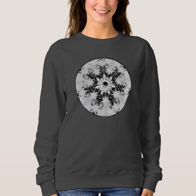 Ceramic lace black & snowflake sweatshirt (Front)