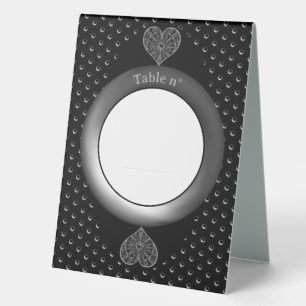 Ceramic Lace Black Table Tent