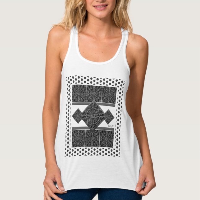 Ceramic Lace black Tank Top (Front)