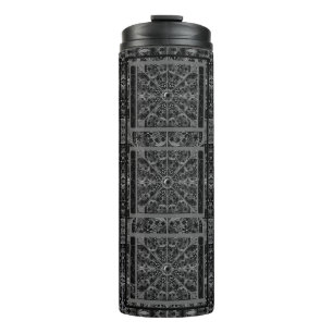 Ceramic Lace Black Thermal Tumbler