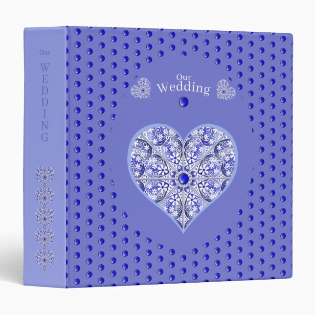Ceramic Lace Blue of Greece 3 Ring Binder (Front/Spine)