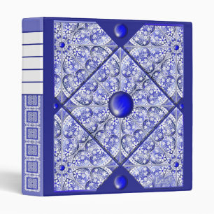 Ceramic Lace Blue of Greece 3 Ring Binder