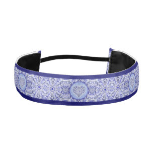 Ceramic Lace Blue of Greece Athletic Headband
