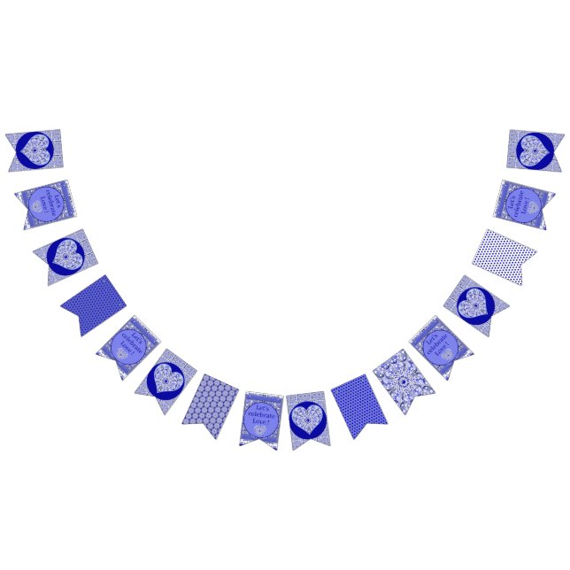 Ceramic Lace Blue of Greece Bunting Flags (All)