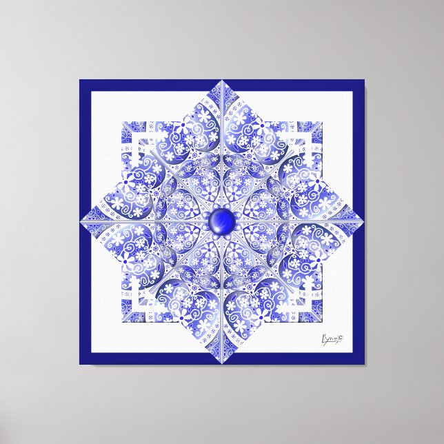 Ceramic Lace Blue of Greece Canvas Print (Front)