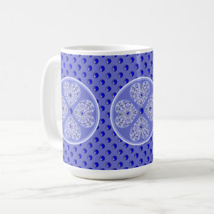 Ceramic Lace Blue of Greece Coffee Mug