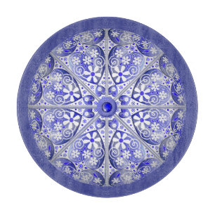 Ceramic Lace Blue of Greece Cutting Board