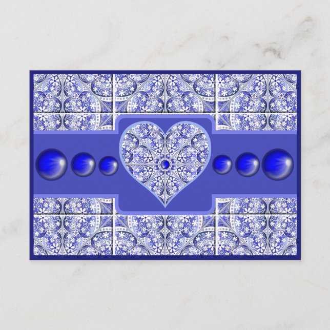 Ceramic Lace Blue of Greece Enclosure Card (Front)