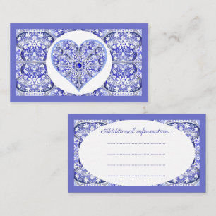 Ceramic lace Blue of Greece Enclosure Card