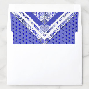 Ceramic Lace Blue of Greece Envelope Liner