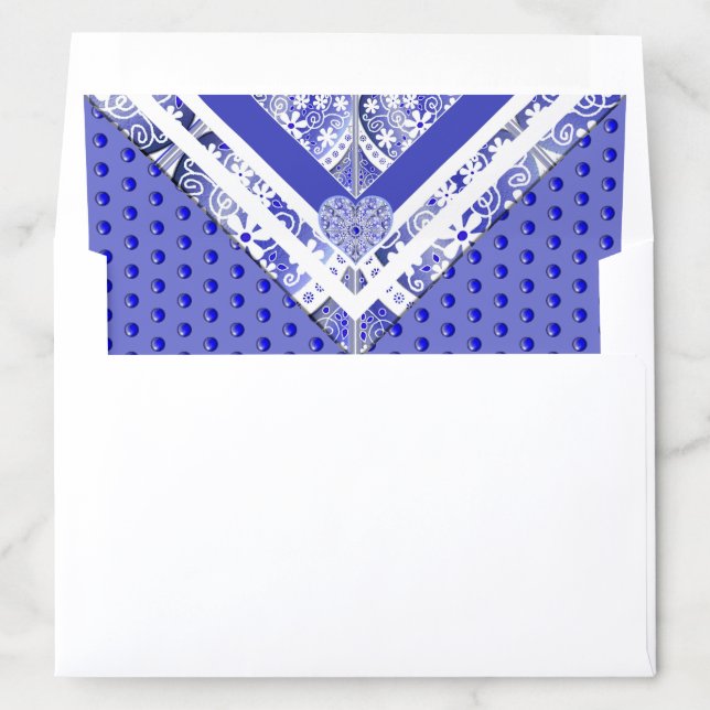 Ceramic Lace Blue of Greece Envelope Liner (In Envelope)