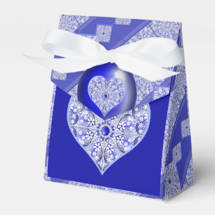 Ceramic Lace Blue of Greece Favor Boxes