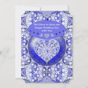 Ceramic Lace Blue of Greece Invitation