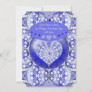 Ceramic Lace Blue of Greece Invitation