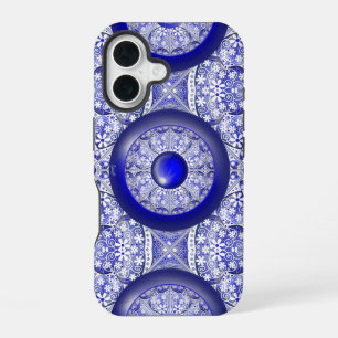 Ceramic lace Blue of Greece iPhone 16 Case