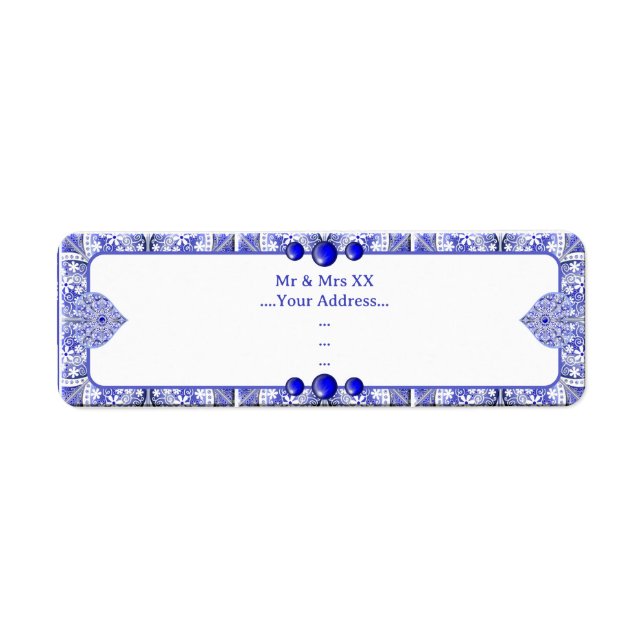 Ceramic Lace Blue of Greece Label (Front)