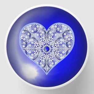 Ceramic Lace Blue of Greece Mini Candle Favors