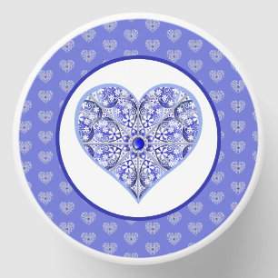 Ceramic Lace blue of greece Mini Candle Favors