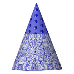 Ceramic lace Blue of Greece Party Hat