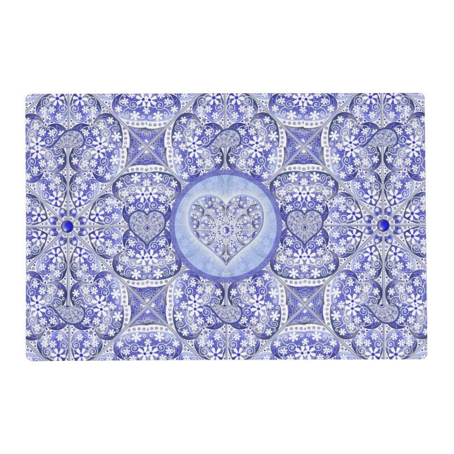 Ceramic Lace Blue of Greece Placemat (Front)