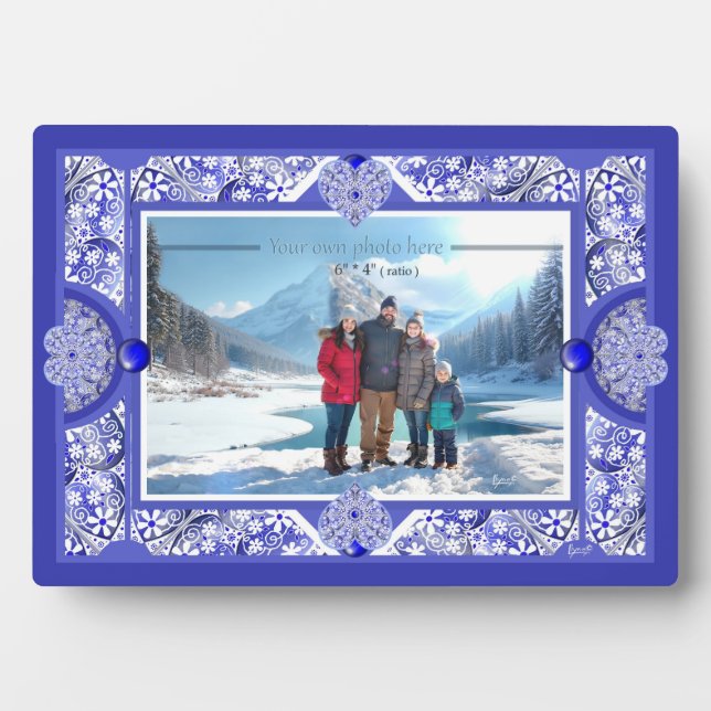 Ceramic lace Blue of Greece Plaque (Front)