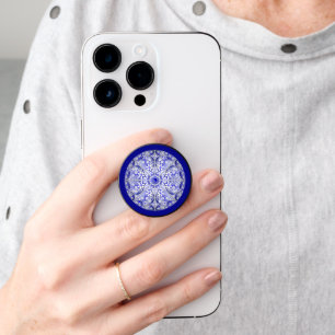 Ceramic lace Blue of Greece PopSocket