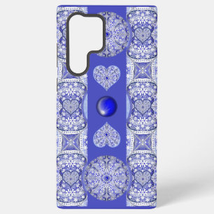 Ceramic lace Blue of Greece Samsung Galaxy S22 Ultra Case