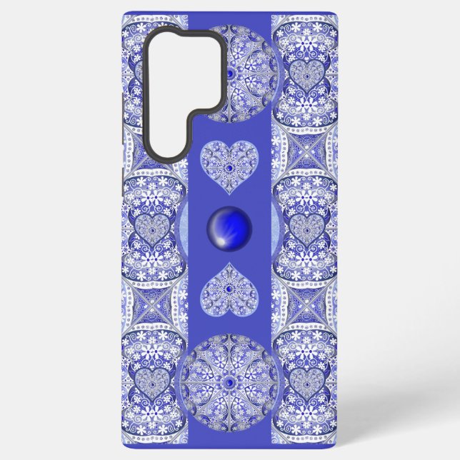 Ceramic lace Blue of Greece Samsung Galaxy Case (Back)