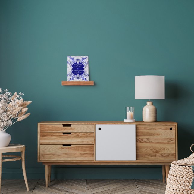 Ceramic Lace Blue of Greece & snowflake Picture Ledge (Living Room)