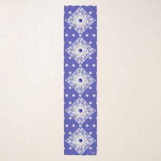 Ceramic Lace Blue of Greece & snowflake Scarf