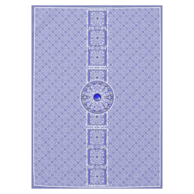 Ceramic Lace Blue of Greece Tablecloth (Front)