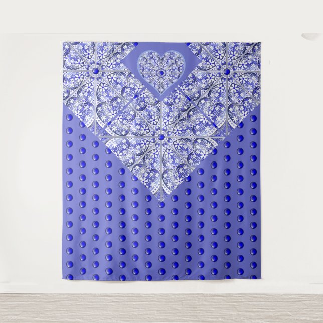 Ceramic Lace Blue of Greece Tapestry (Front)