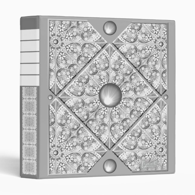 Ceramic Lace grey 3 Ring Binder (Front/Spine)